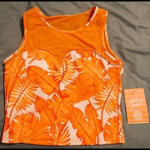 Kortni Jeane Netted Sweetheart Top - L - BRAND NEW